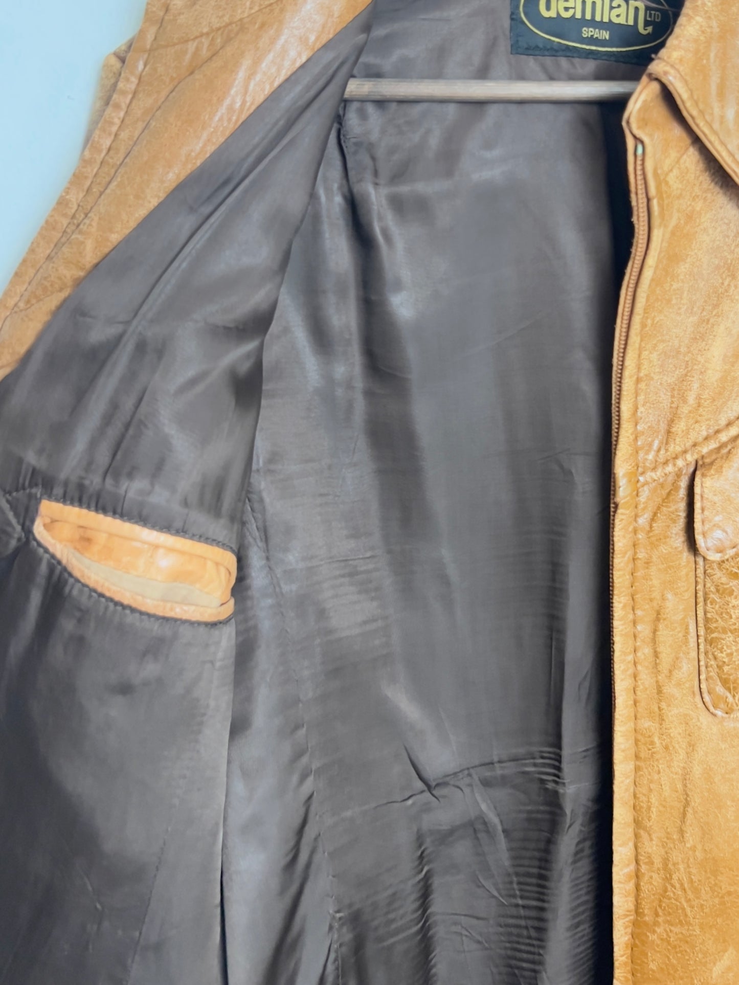 Vintage Camel - Toned Leather Jacket