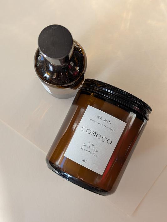 Começo No. 1 Candle / Rose, Fresh Earth, Mineral Water