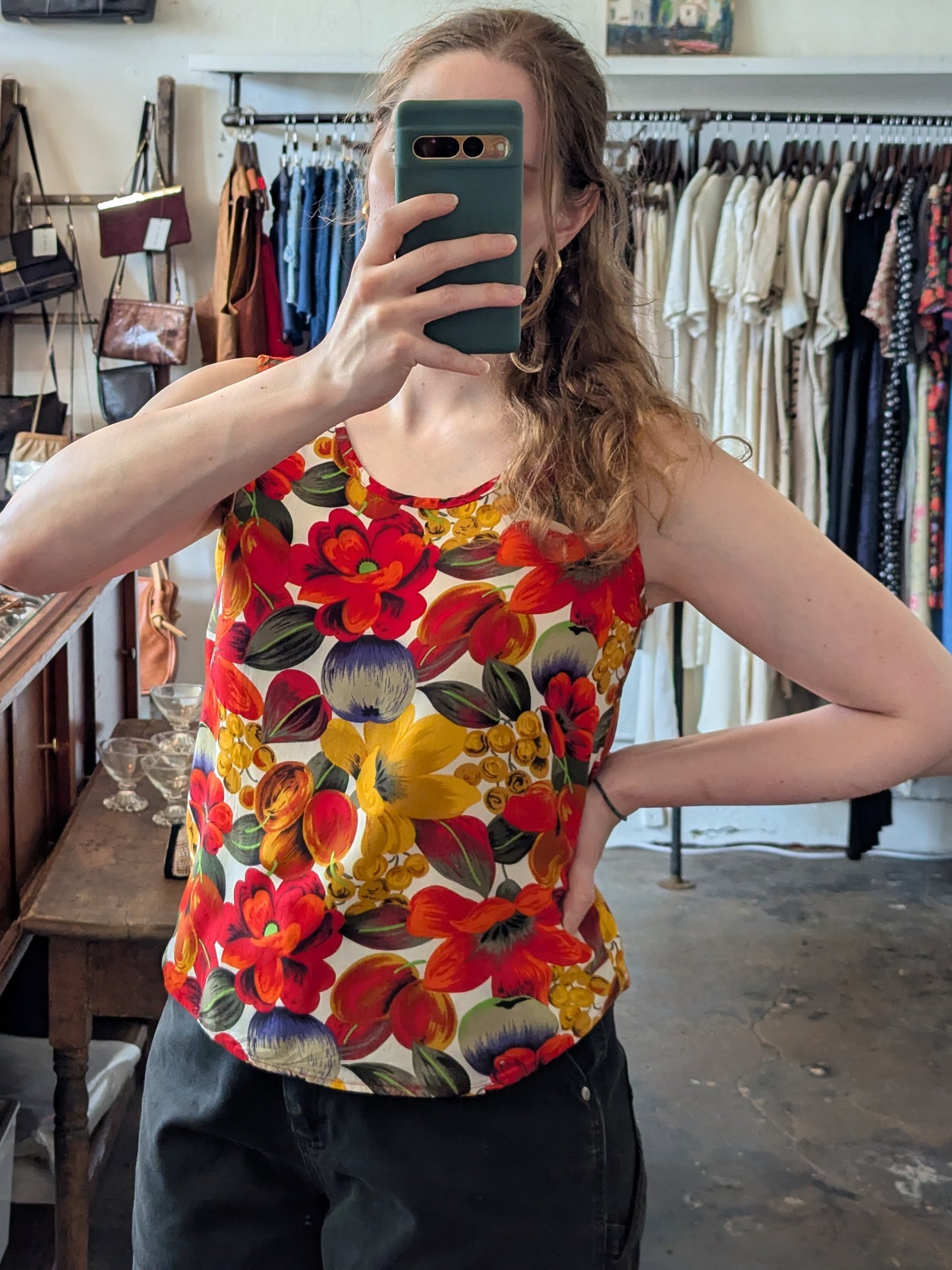 Vintage Fruits & Flowers Tank