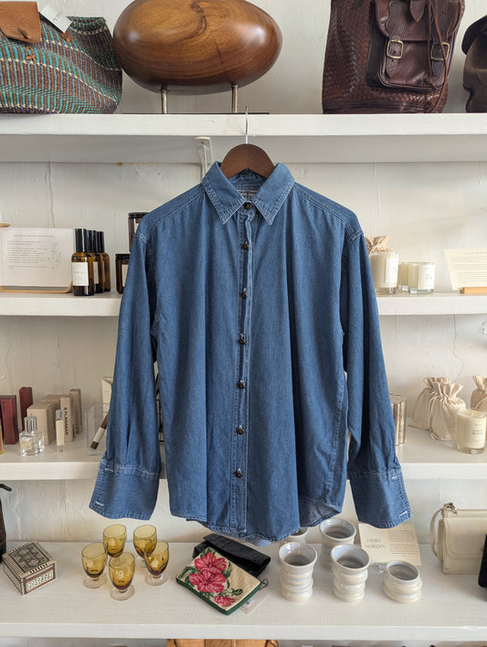 Vintage Women's Oversized Denim Shirt