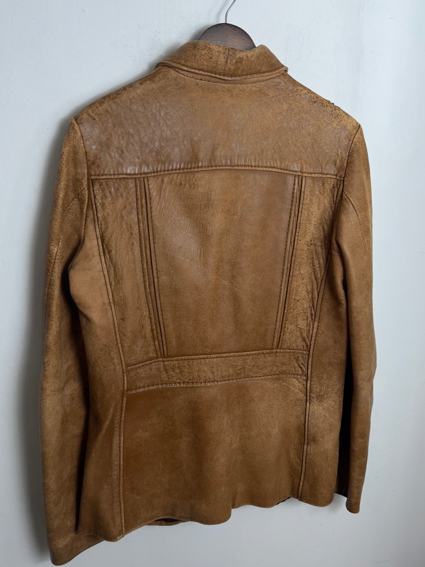 Vintage Camel - Toned Leather Jacket