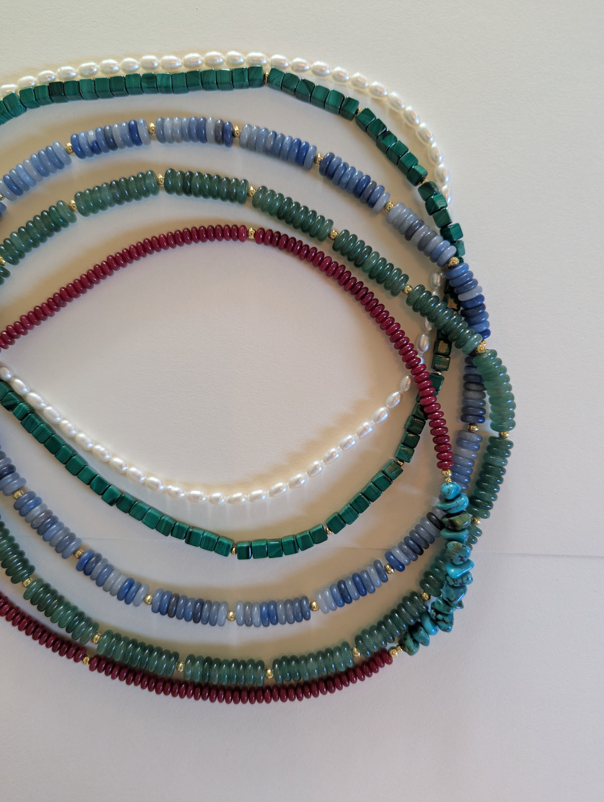 Red Quartz & Turquoise Necklace by Blue Begonia