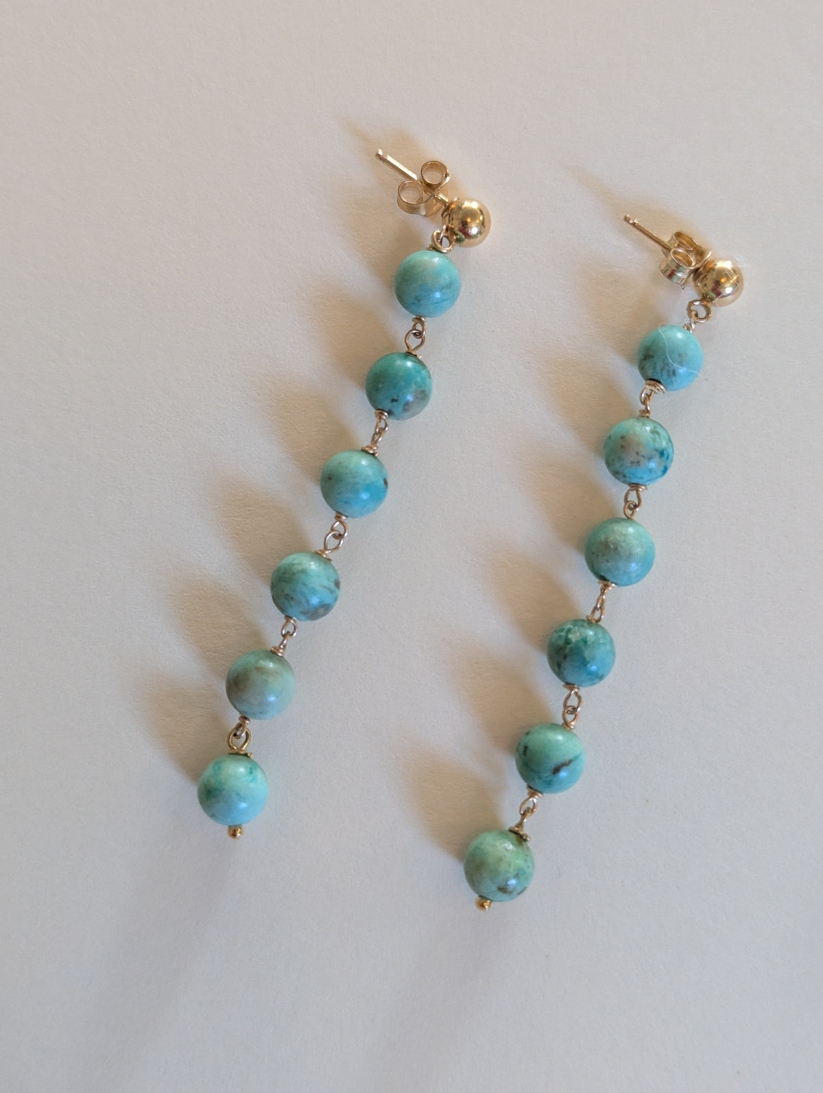 Turquoise Ball Earrings by giantlion