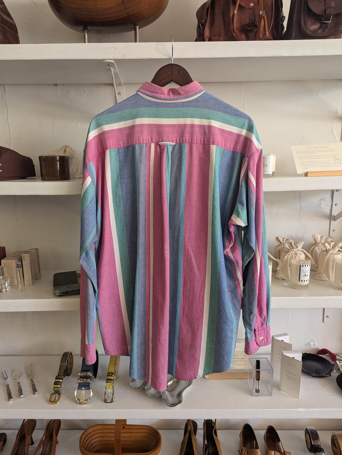 Vintage Faded Stripe Button Down Shirt