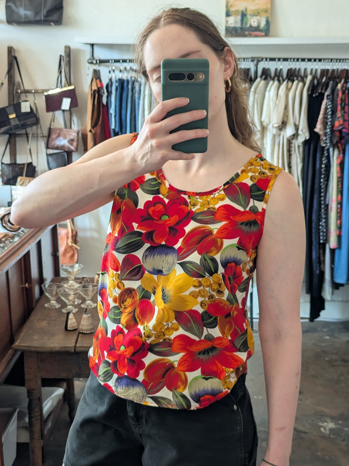 Vintage Fruits & Flowers Tank
