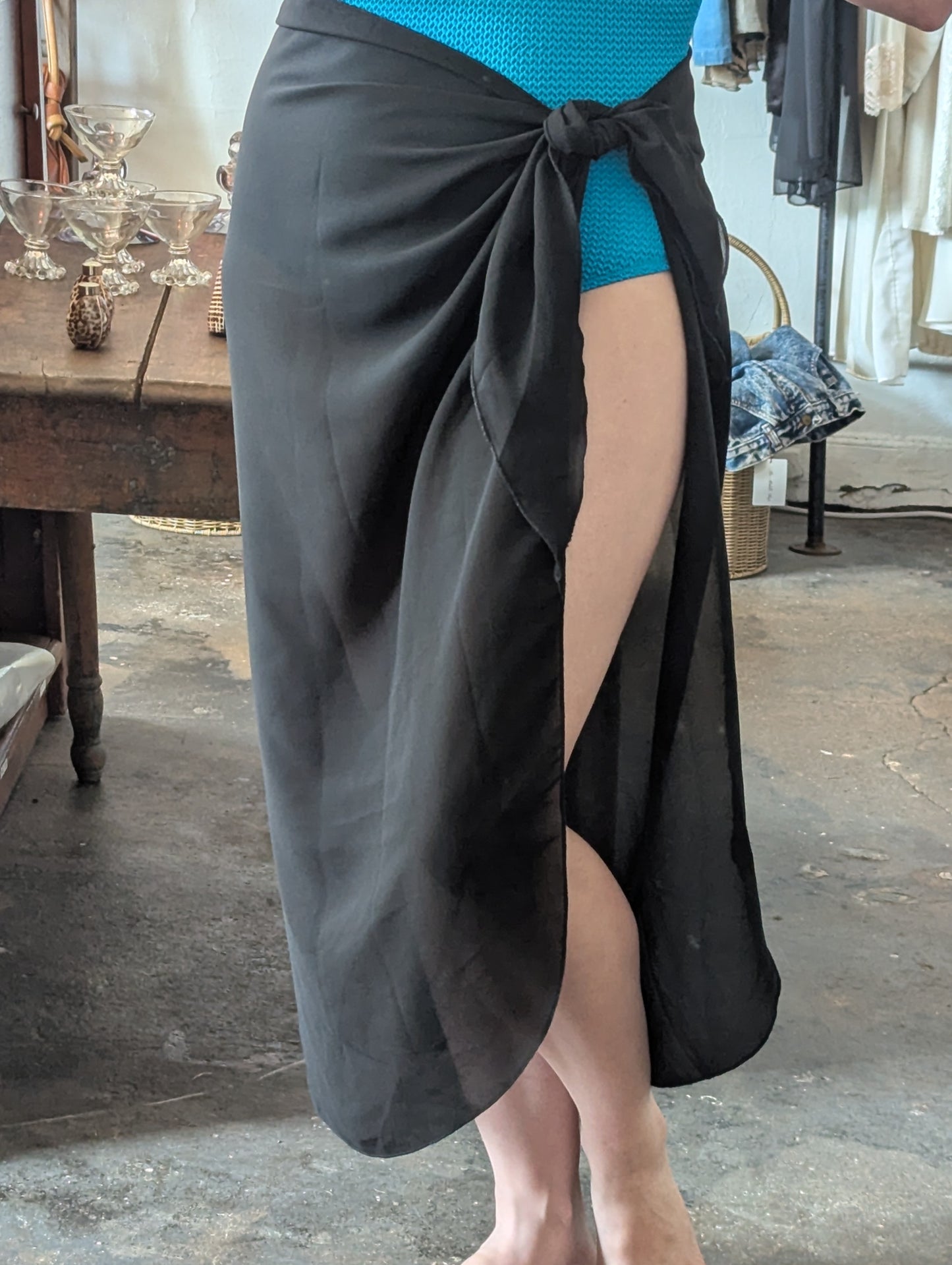 Vintage Sheer Onyx Sarong