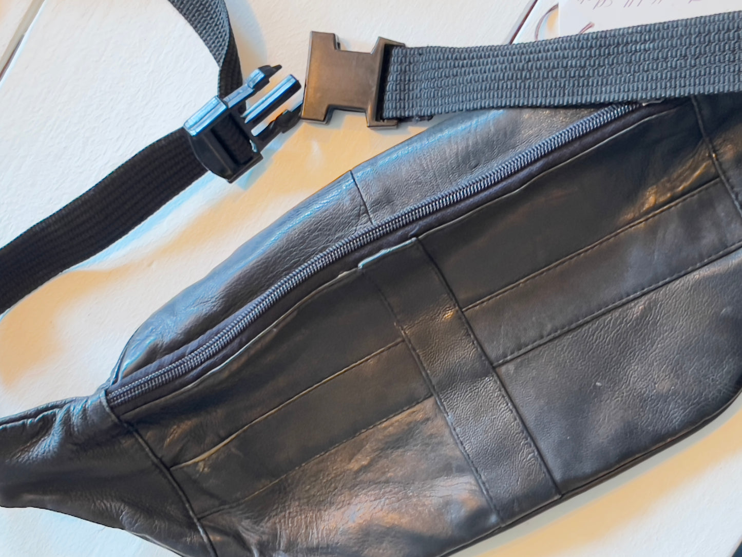 Vintage Midnight Leather Fanny Pack