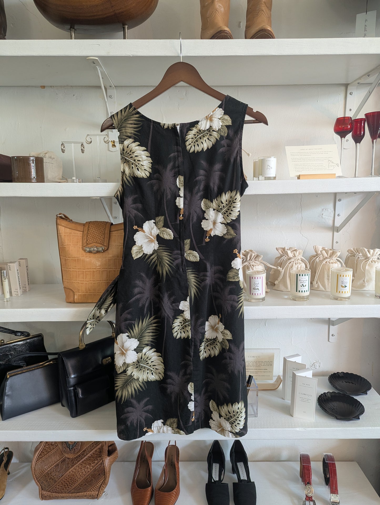Vintage Tropical Wrap Dress