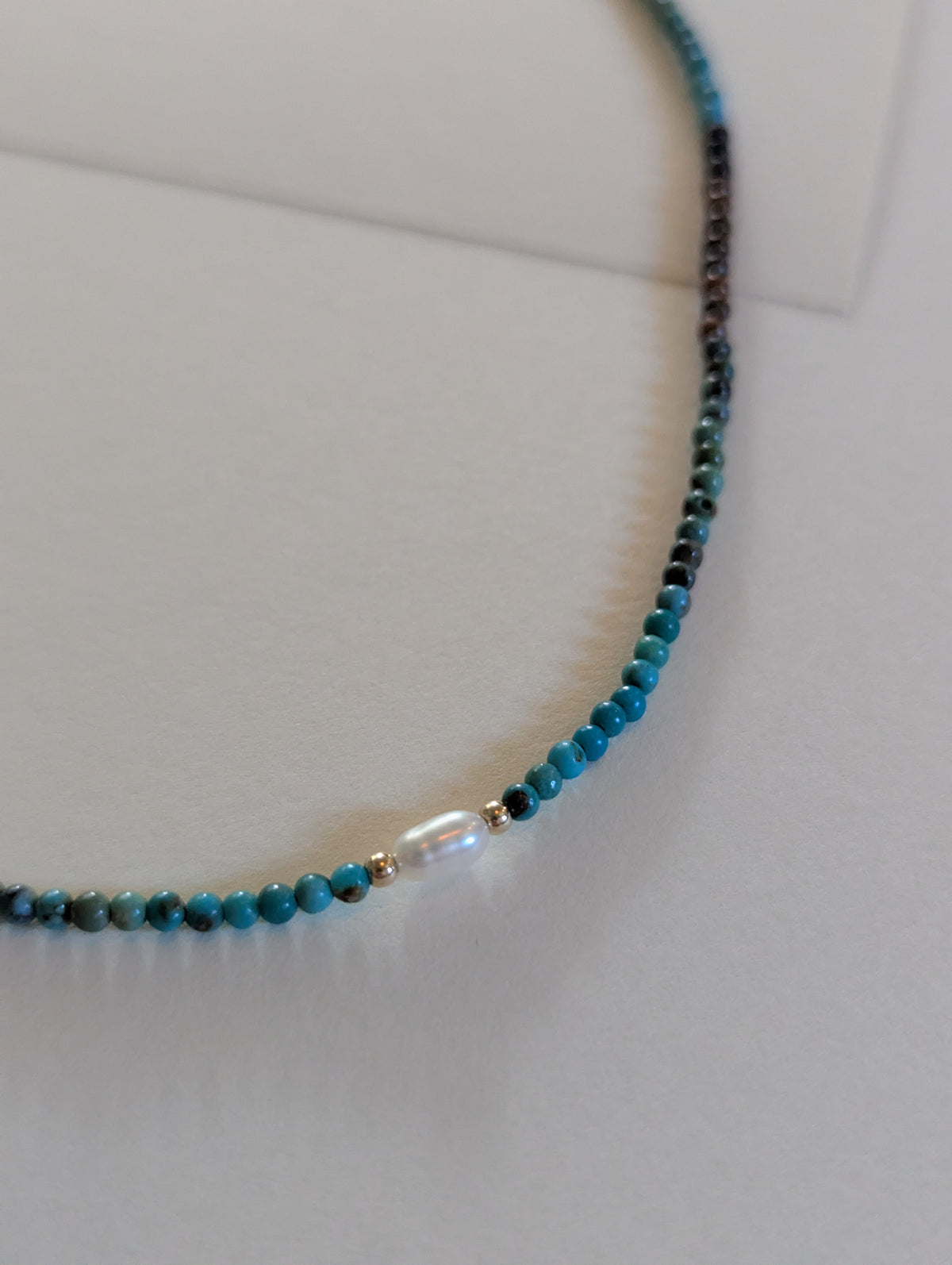 Turquoise and Pearl Necklace  by giantlion