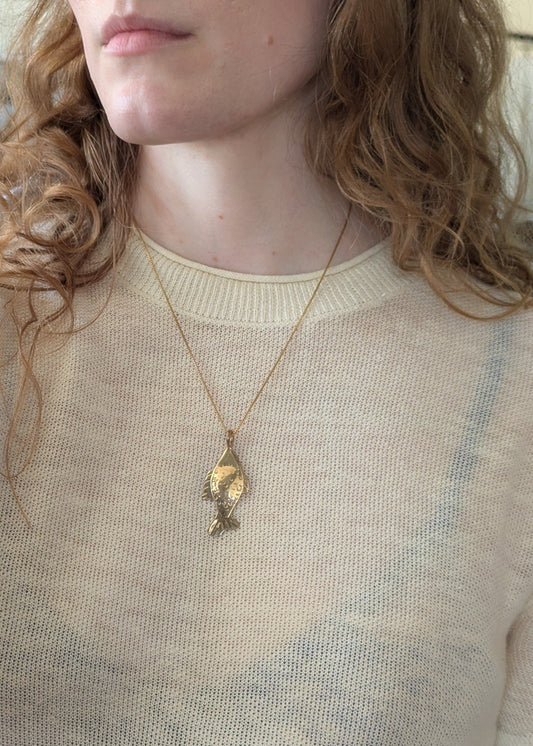 Handmade Fish Pendant Necklace