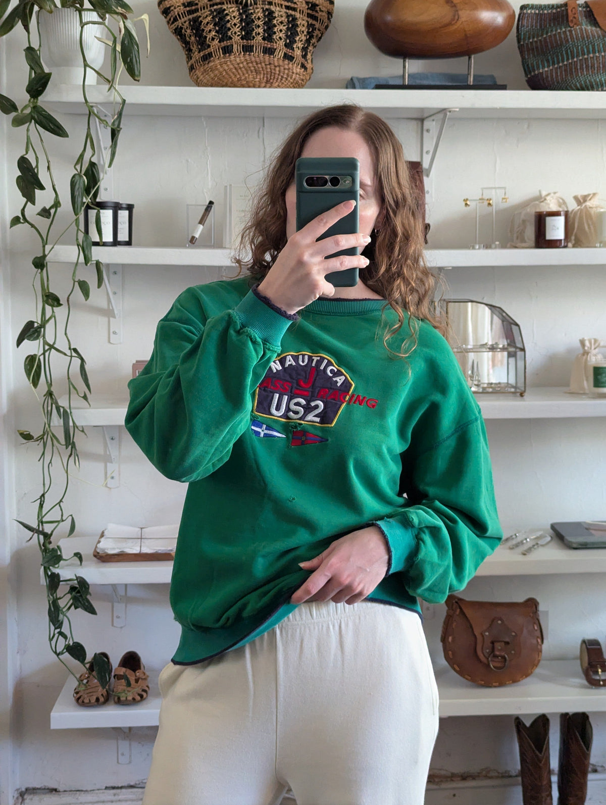 Favorite Vintage Distressed Nautica Embroidered Sweatshirt