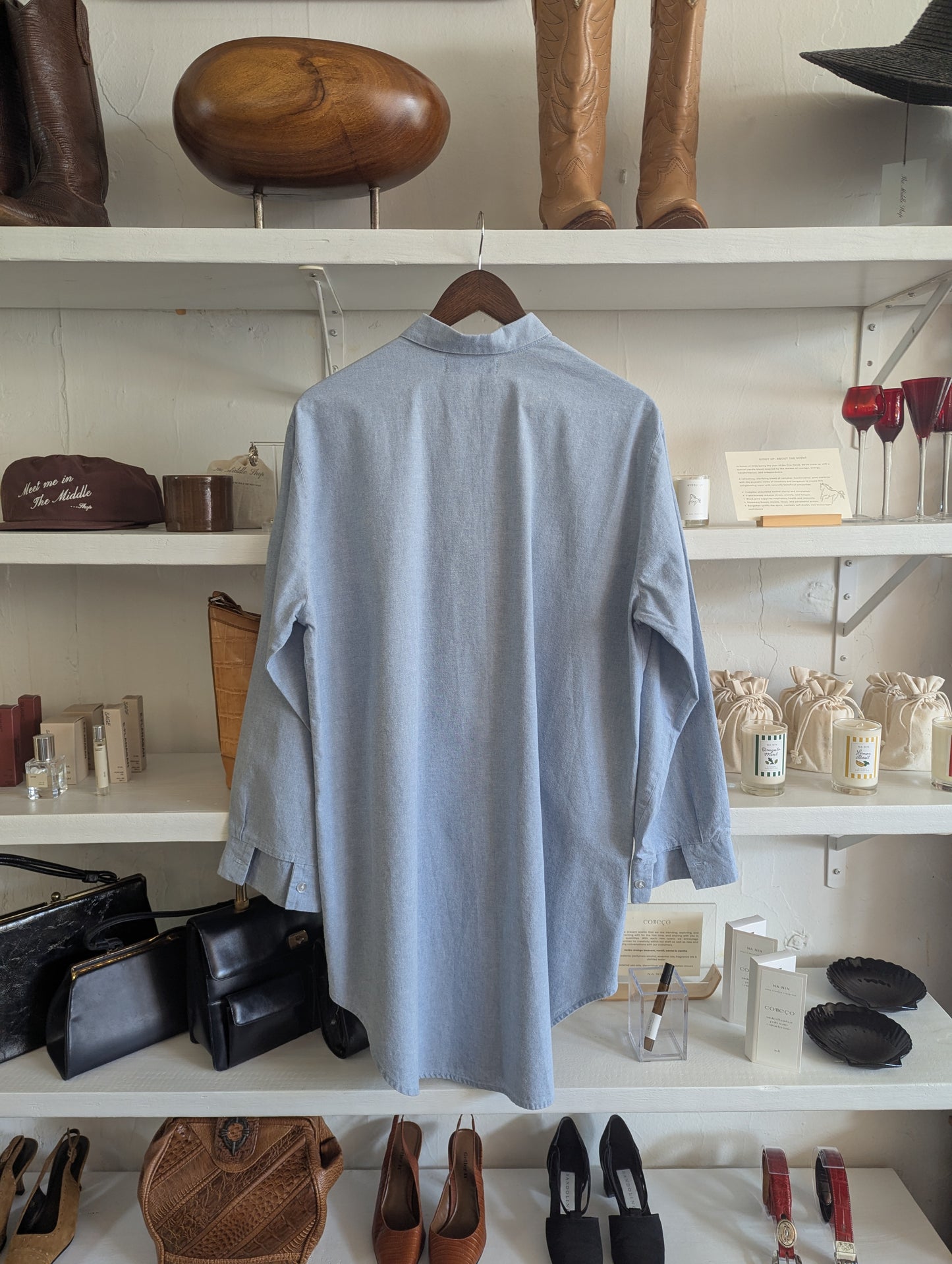 Vintage Orvis Chambray Shirt Dress
