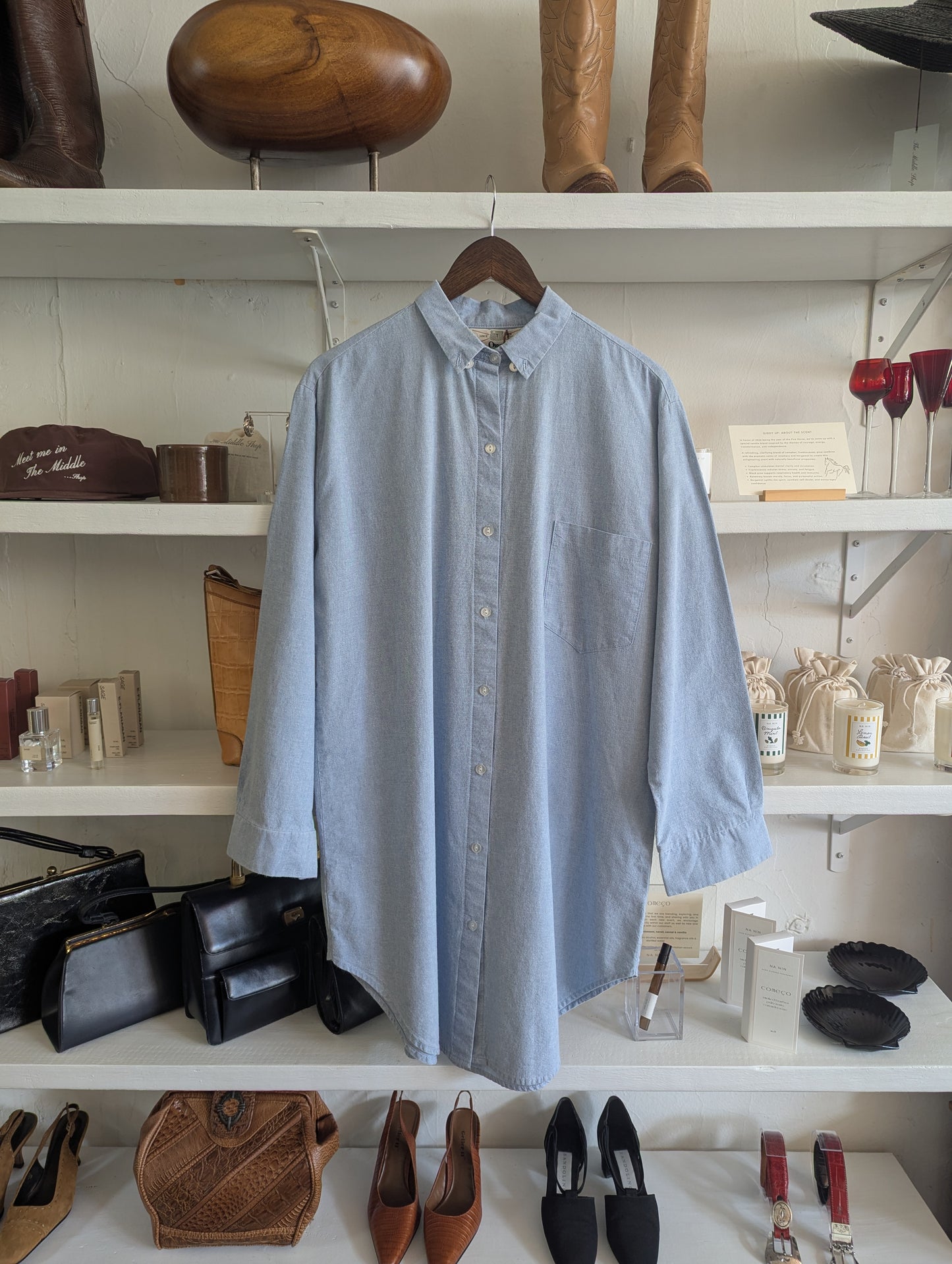 Vintage Orvis Chambray Shirt Dress