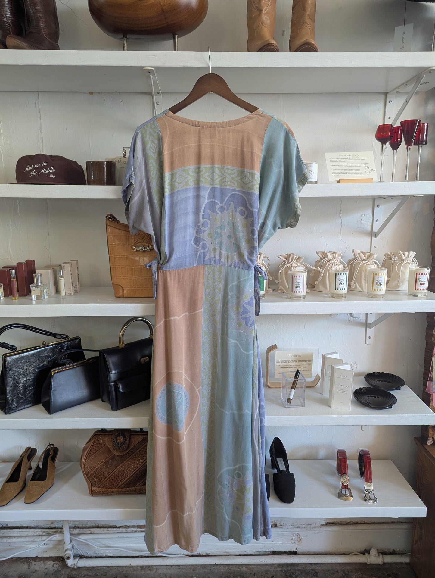 Vintage Side-Tie Shift Dress