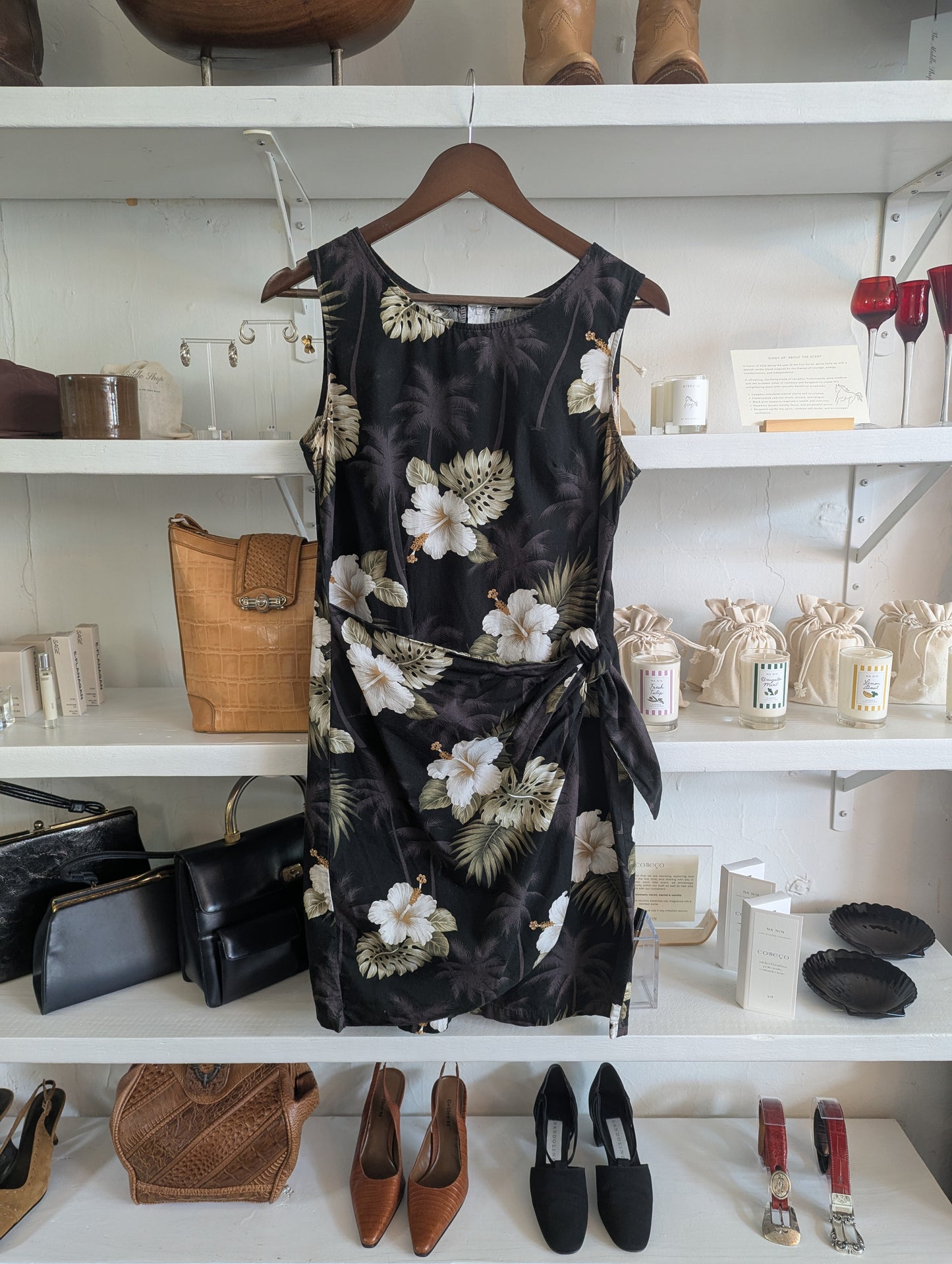 Vintage Tropical Wrap Dress