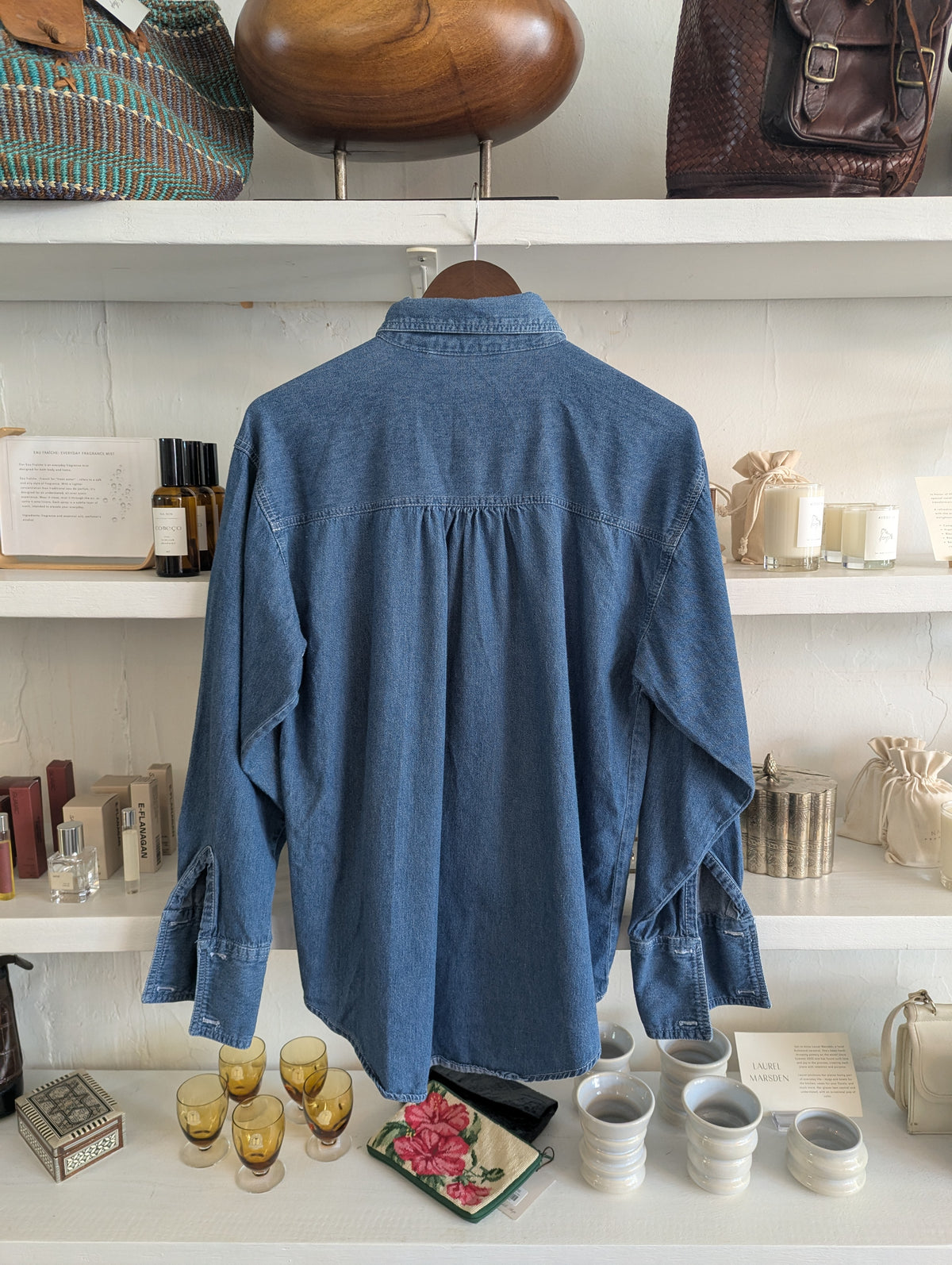 Vintage Women's Oversized Denim Shirt