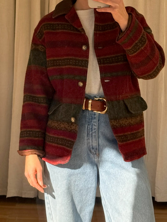 Vintage Wool Patterned Jacket