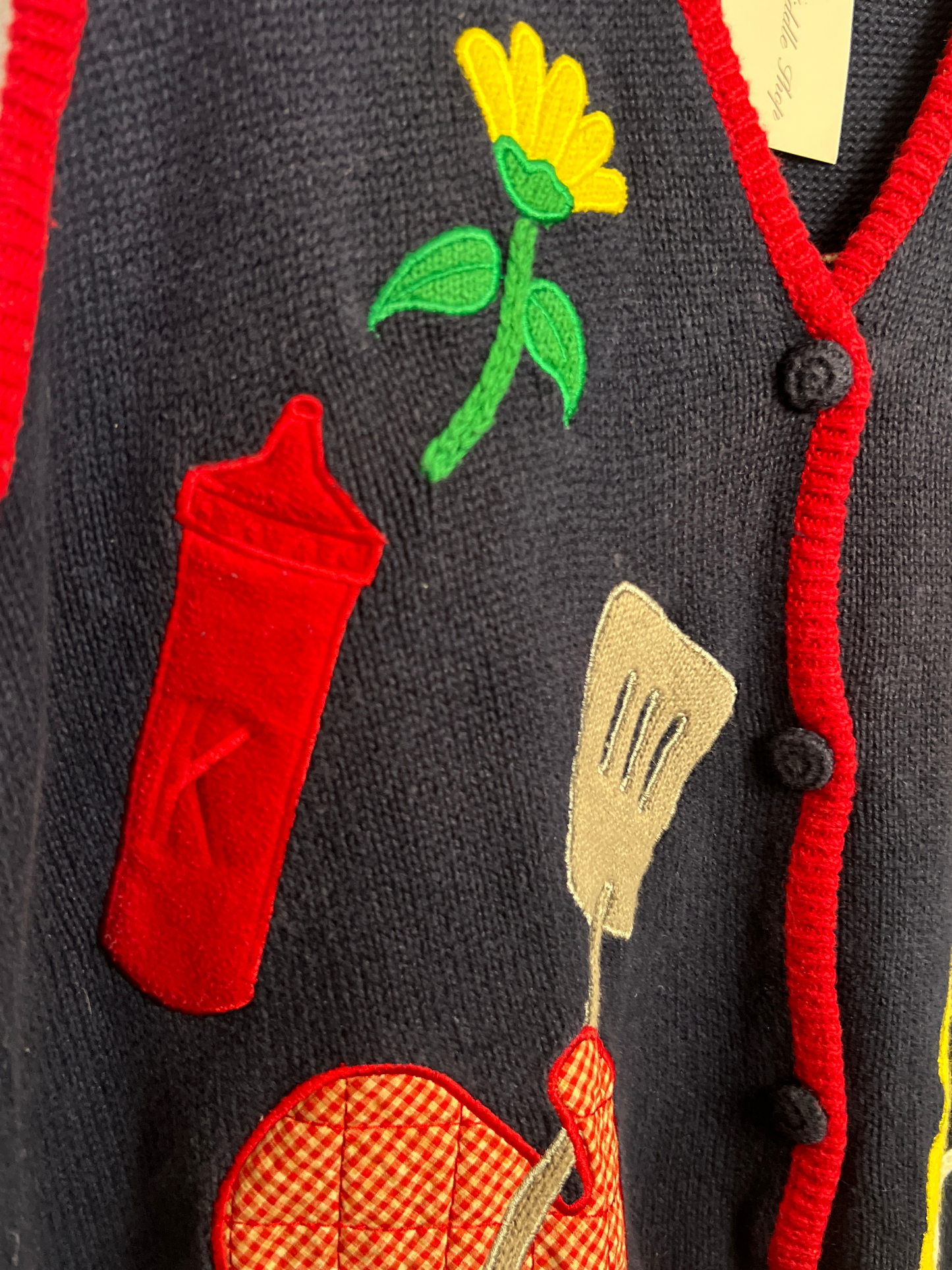 Vintage Watermelon Embroidered Sleeveless Vest