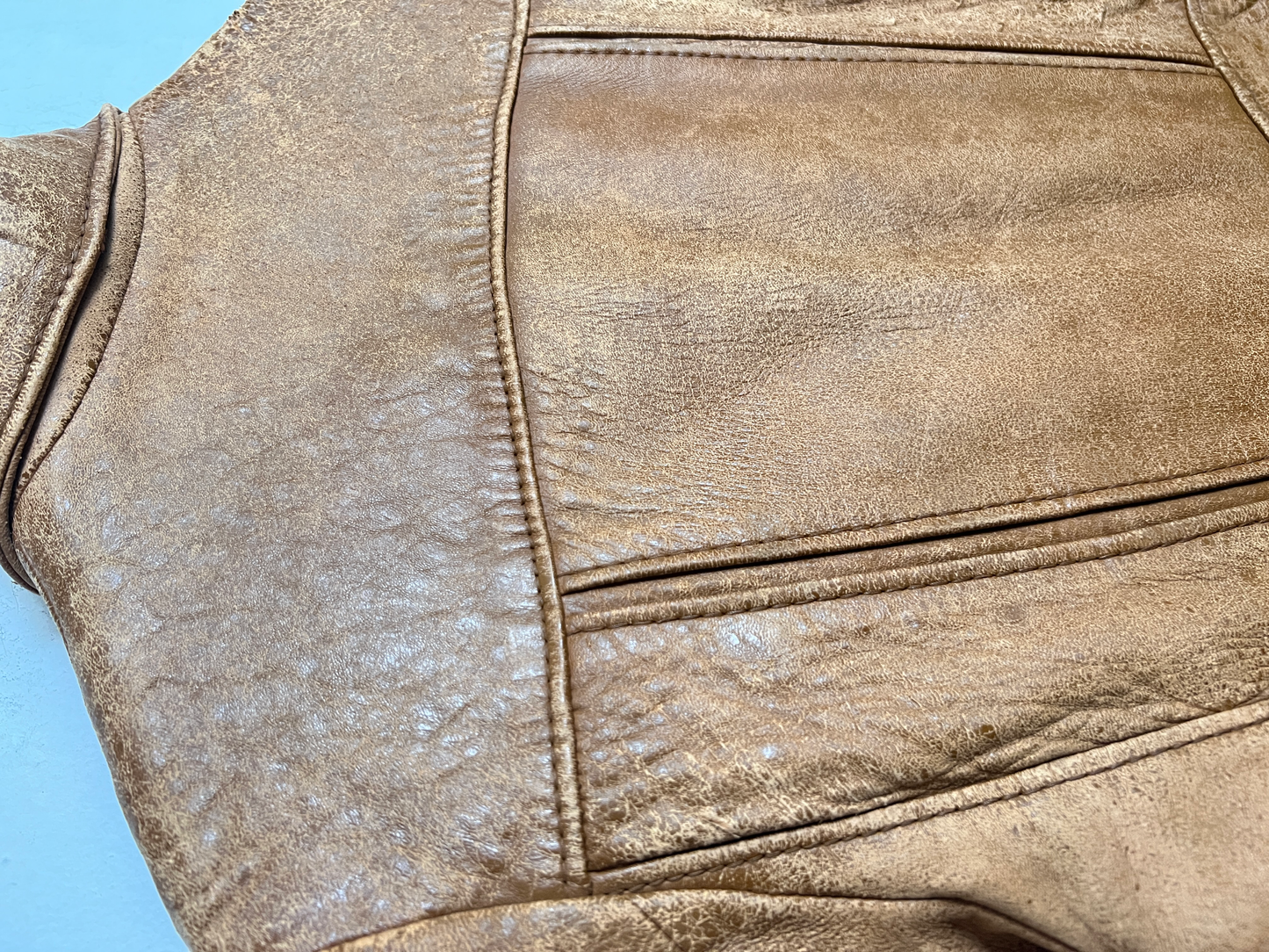 Vintage Camel - Toned Leather Jacket