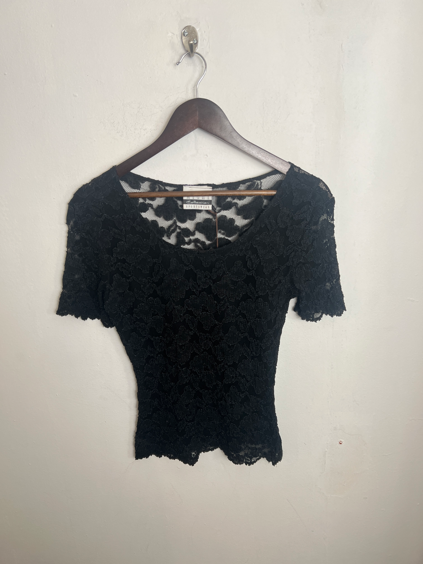 Vintage Midnight Lace Blouse