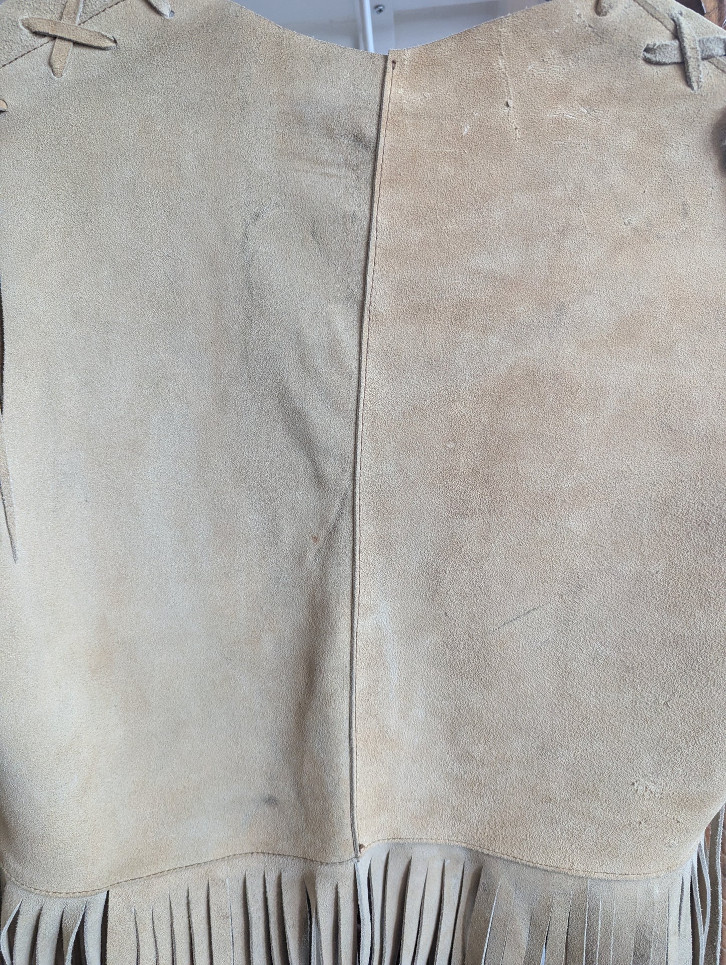 Vintage Suede Fringed Vest