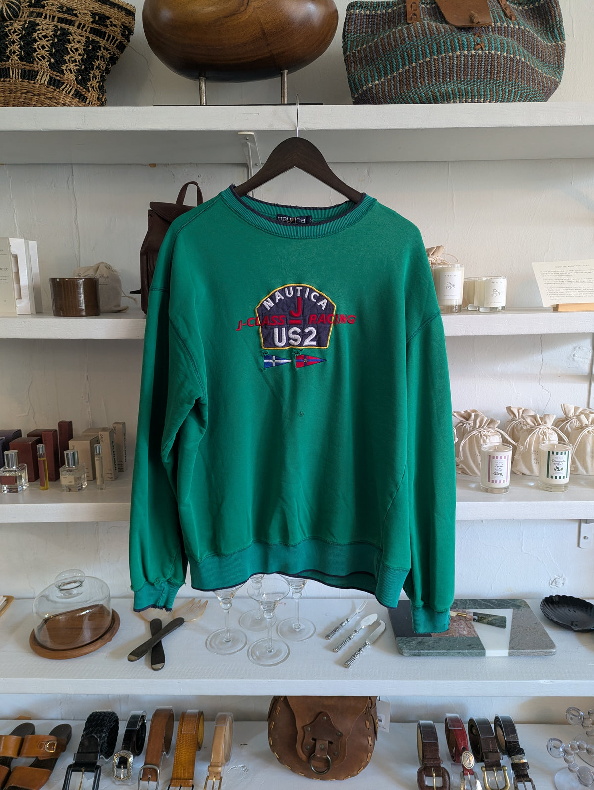 Favorite Vintage Distressed Nautica Embroidered Sweatshirt
