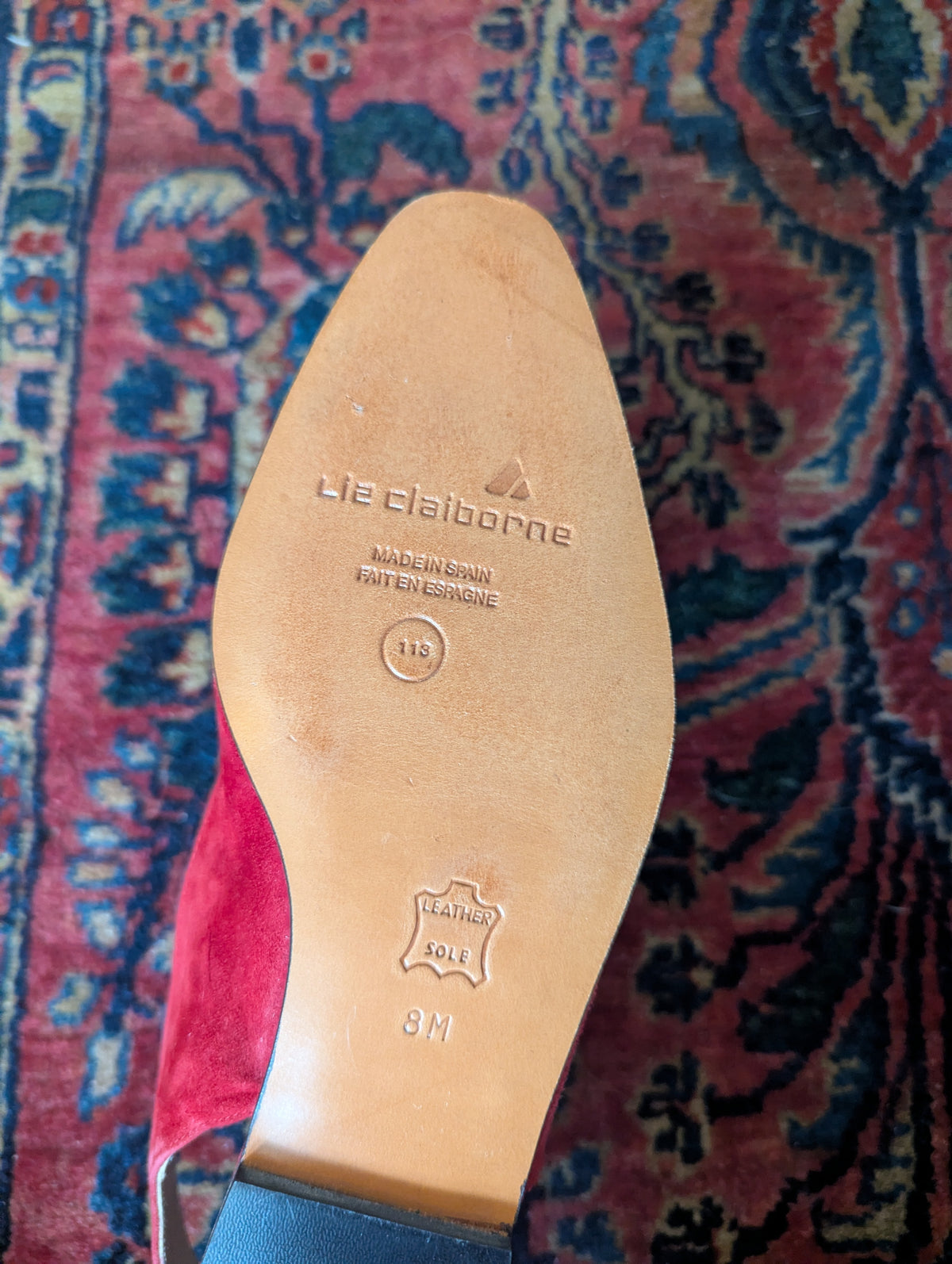 Vintage Wine Suede Slingback Flats