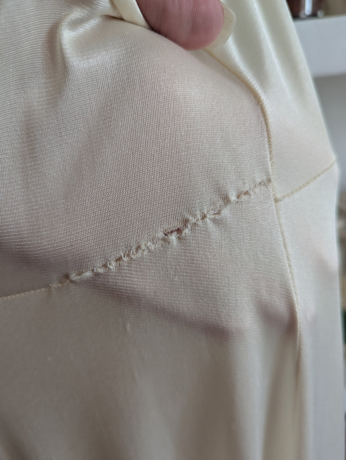 Vintage Ivory Satin & Lace Gown