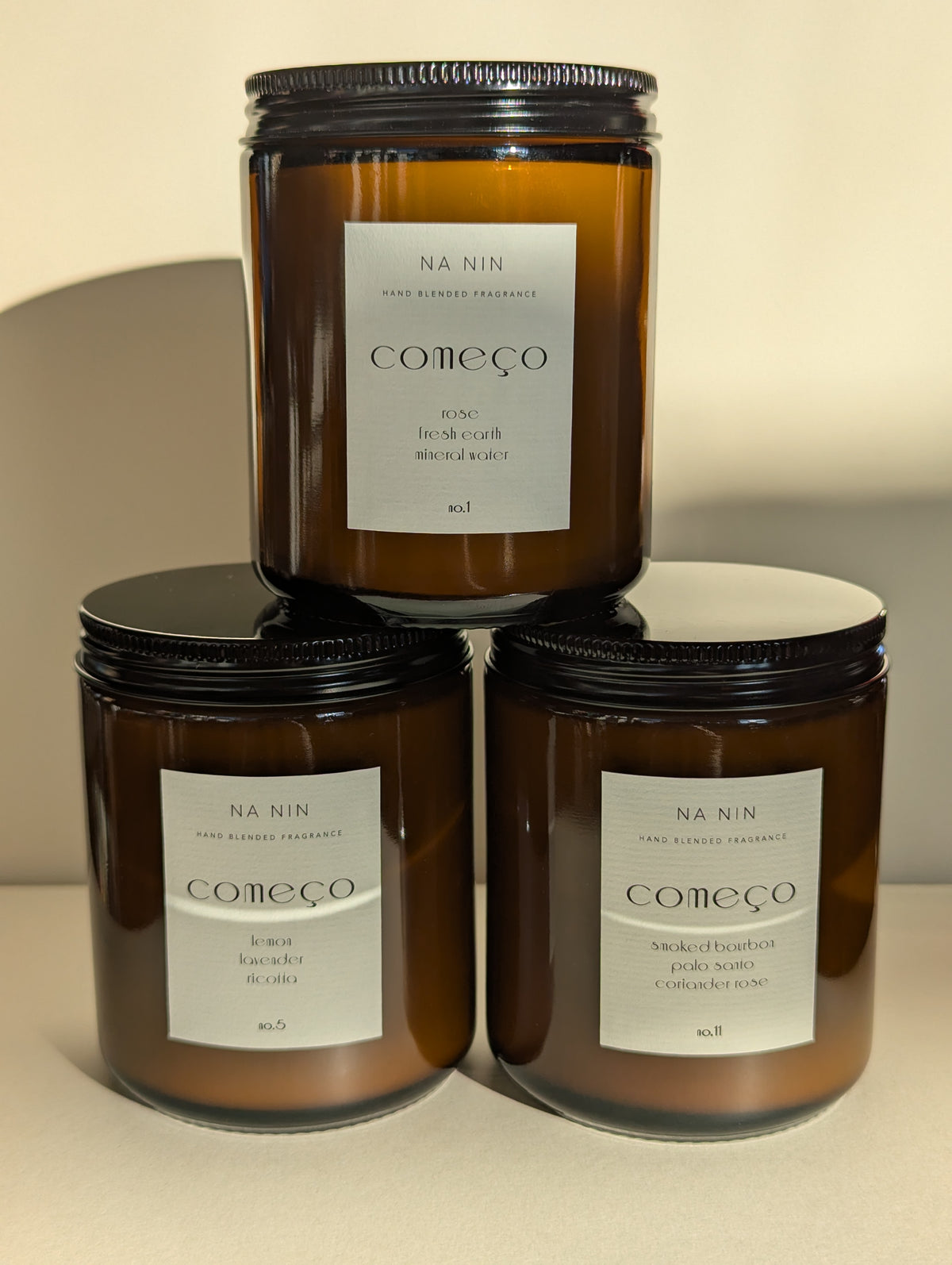 Começo No. 1 Candle / Rose, Fresh Earth, Mineral Water