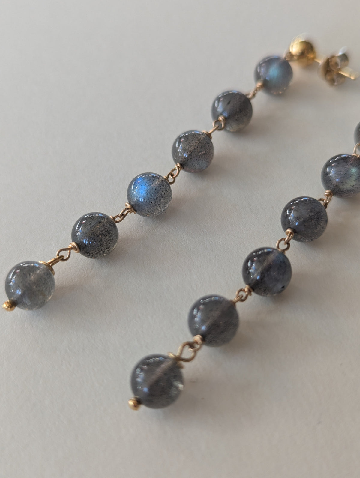 Labradorite Ball Earrings by giantlion