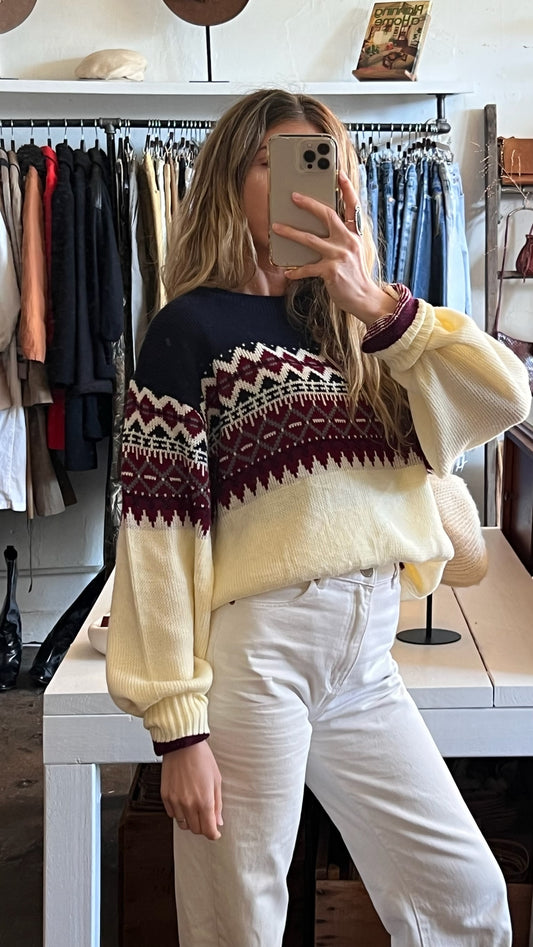 Vintage Multi-Colored Fair Isle Soft Knit