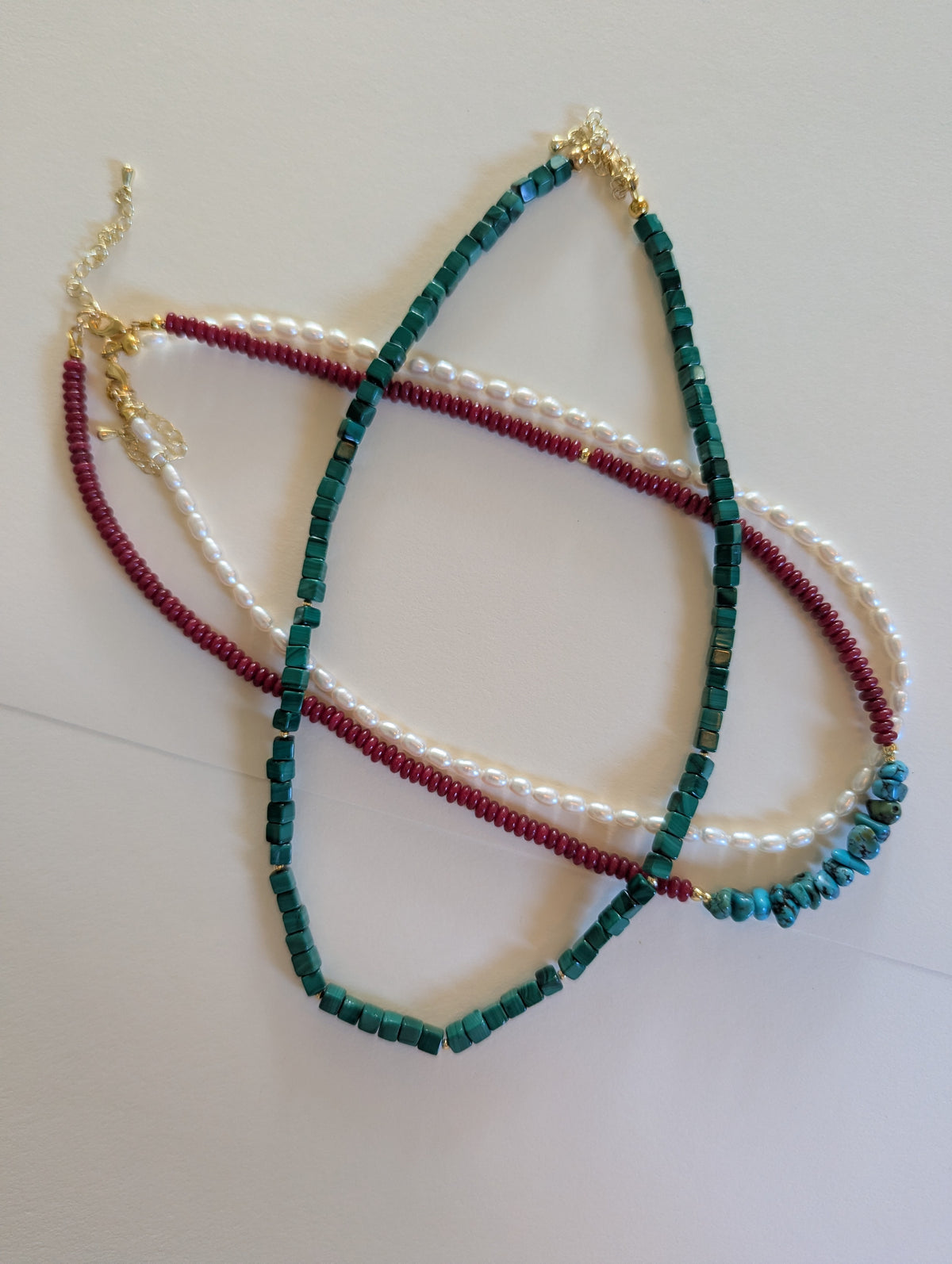Green Malachite Necklace by Blue Begonia