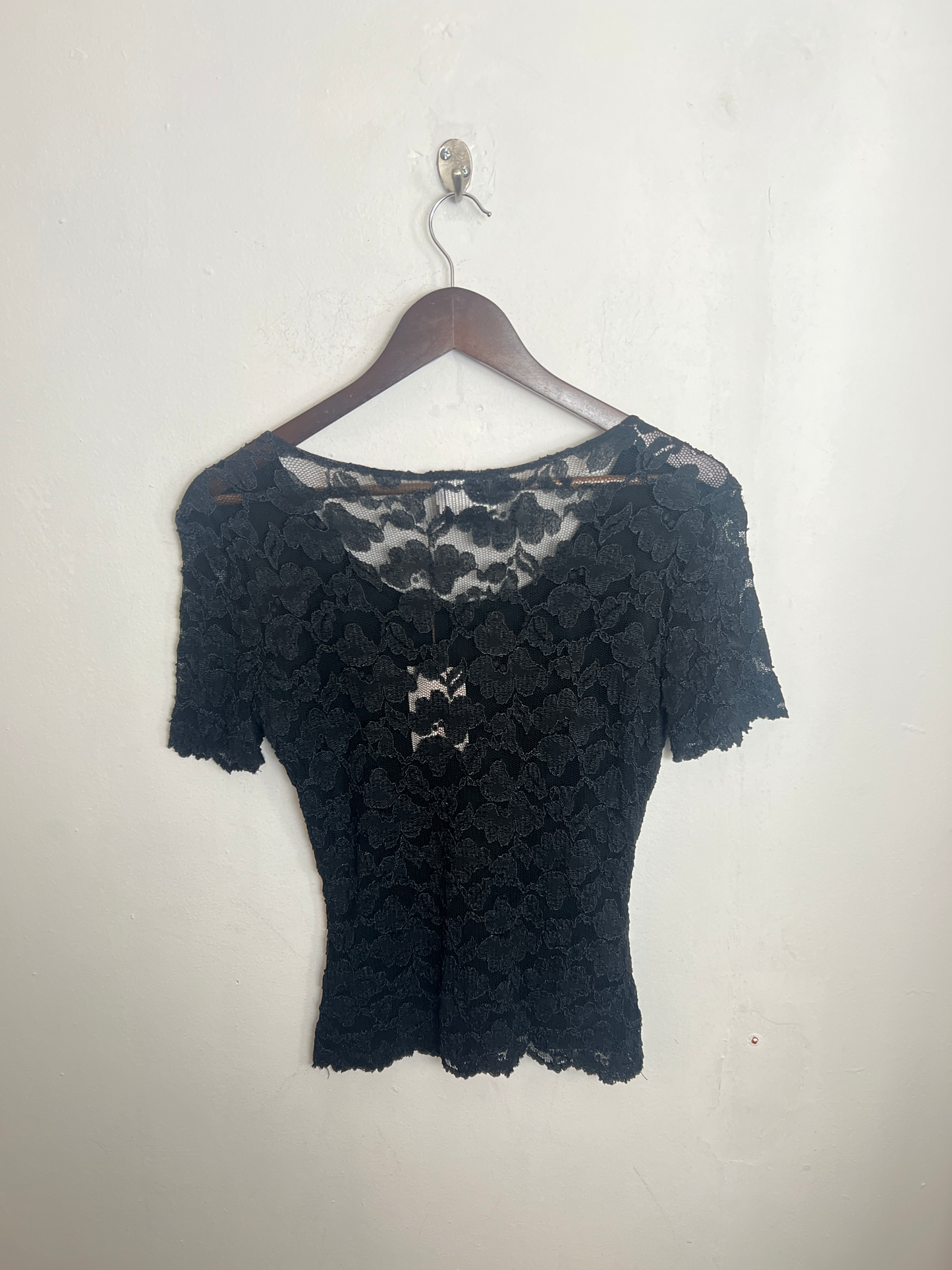 Vintage Midnight Lace Blouse